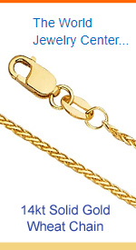  14k REAL Rose/Pink Gold Solid 1.5mm Flat Open Wheat Chain  Necklace with Lobster Claw Clasp - 16: Clothing, Shoes & Jewelry