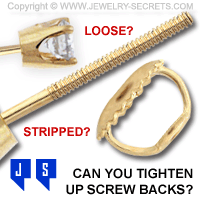 CAN YOU TIGHTEN UP SCREW BACK EARRINGS 