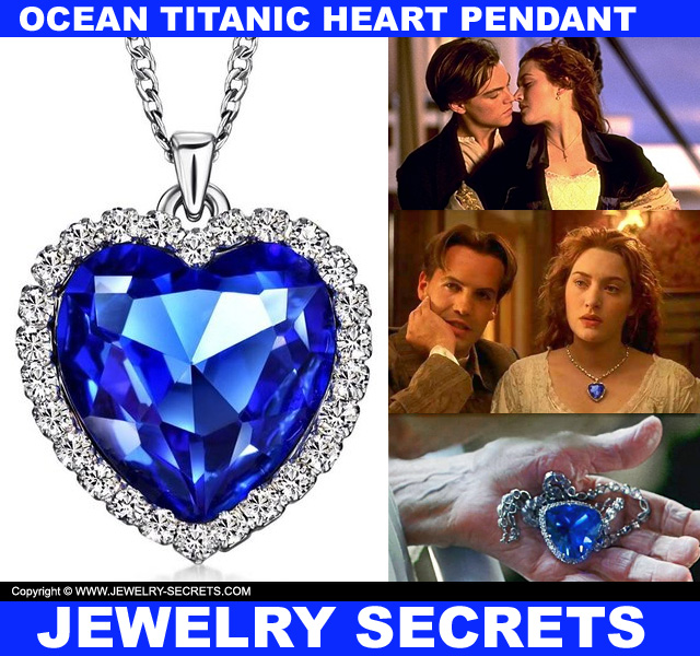 OCEAN TITANIC BLUE HEART PENDANT 
