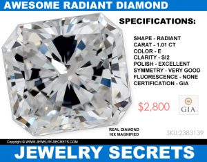 AN AWESOME RADIANT CUT DIAMOND – Jewelry Secrets