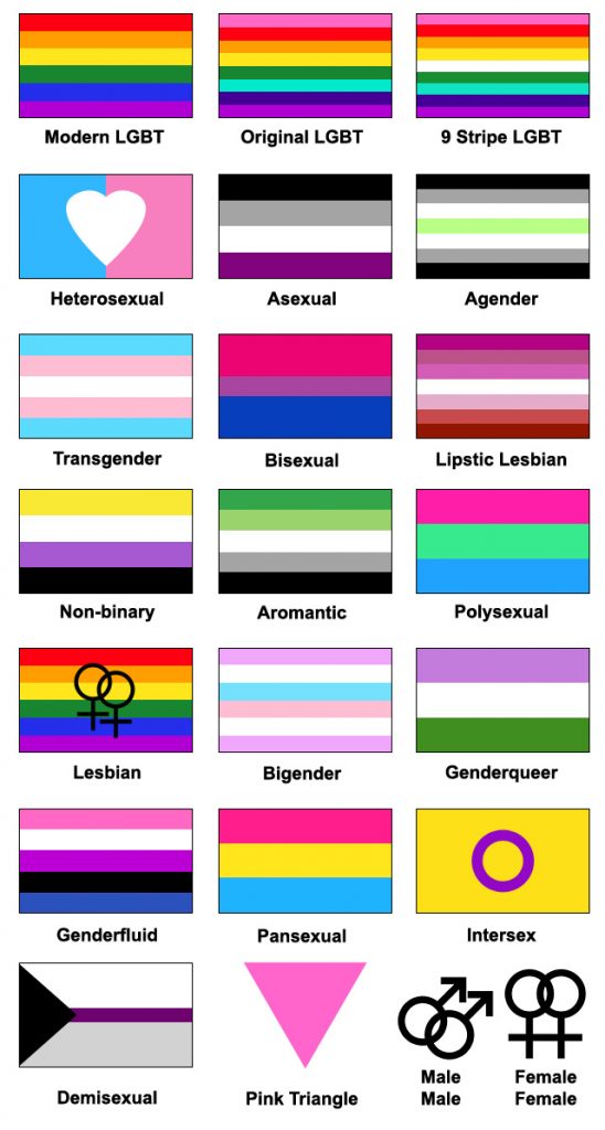 how many colors does the gay flag have